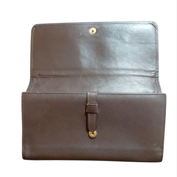 Coach Dark Brown Wallet Soft Leather Tri-fold Wallet - Picture 4 of 13